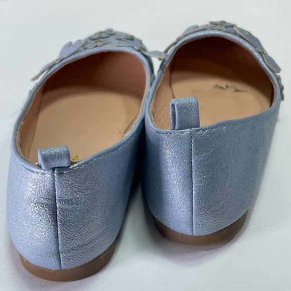 Chulis Flower Ballet Flats | Sparkling Blue | Girls Size 12 - Picture 4 of 6